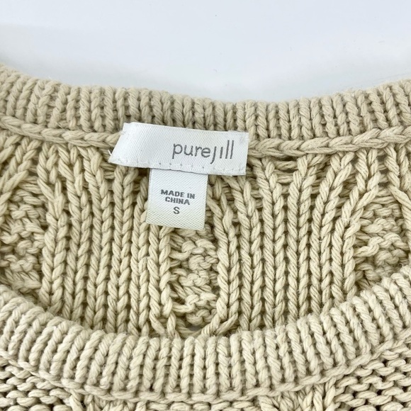 Gilmore Girls Rory Alternative Chunky‎ Cable Knit Tan Fisherman Chunky Sweater S - Picture 7 of 14